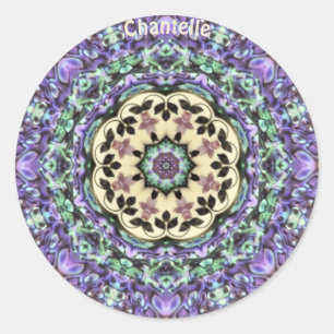 CHANTELLE ~ ABALONE ~ Paua Muschel Kaleidoskop Runder Aufkleber