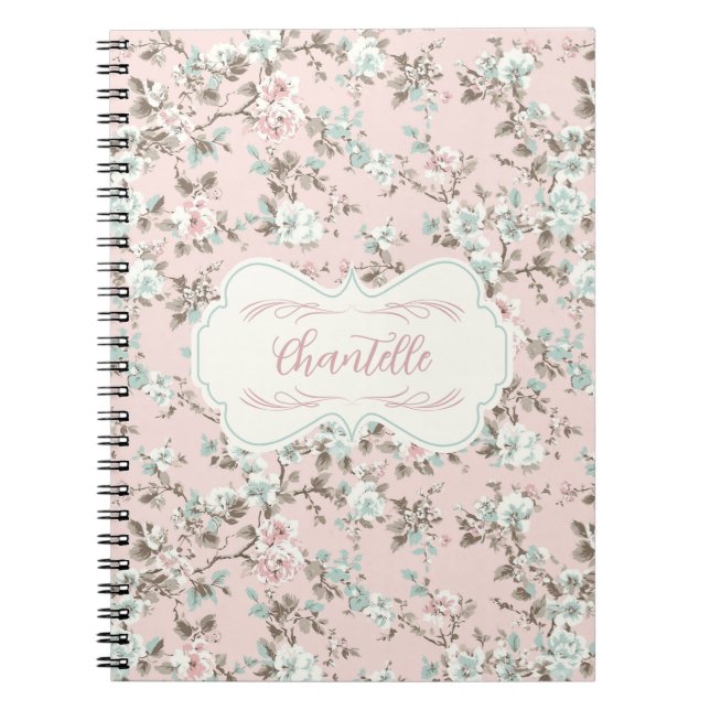 Chantelle Pink Vintage Rose Notizblock (Vorderseite)
