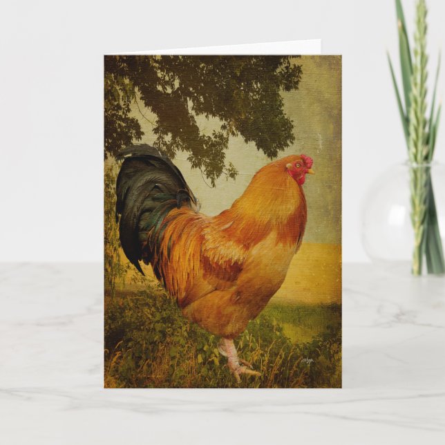 Chanticler Rooster Blank Greet Card Karte (Vorderseite)