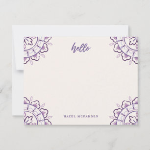 Chantilly Boho Mandala Stationery - Trauben Mitteilungskarte