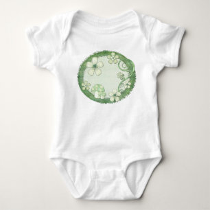Chantily Whimsical Mixed Media Baby Strampler