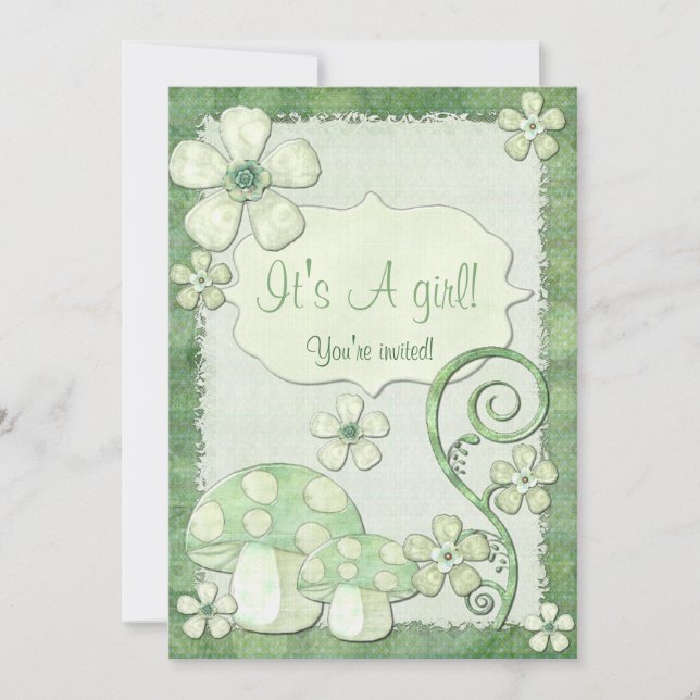 Chantily Whimsical Mixed Media Einladung (Vorderseite)