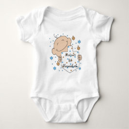 Chanukah Baby Blue Baby Bodysuit Strampler