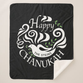 Chanukah Blackboard Sherpa Blanket/Mittel Sherpadecke