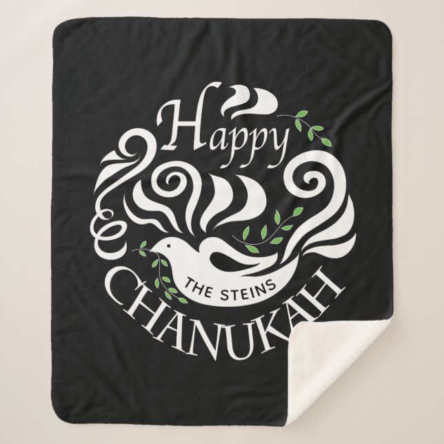 Chanukah Blackboard Sherpa Blanket/Mittel Sherpadecke (Vorderseite)