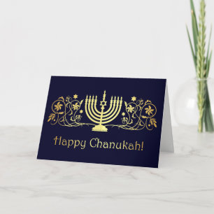 Chanukah Blessings Feiertagskarte