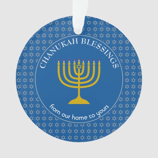 CHANUKAH BLESSINGS | Menorah | Hanukkah Ornament (Vorderseite)