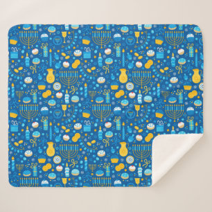 Chanukah Celebrating Gelt Jewish Stars Snowflakes Sherpadecke