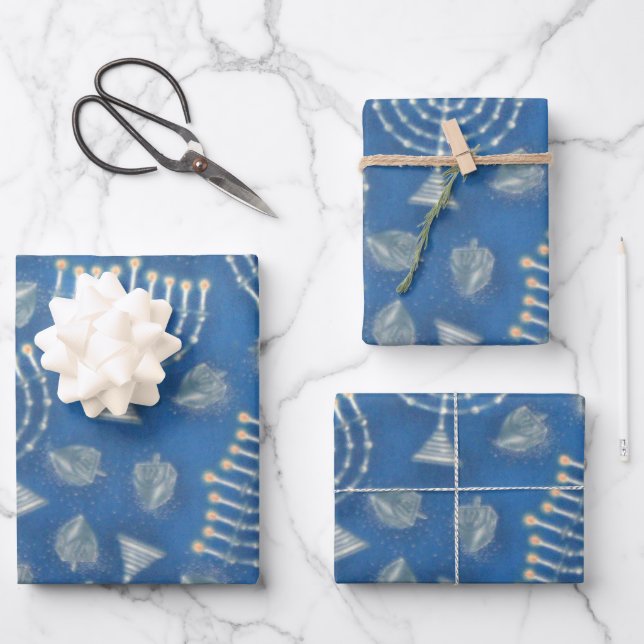 Chanukah Chanukah Geschenkpapier Set (Vorderseite)