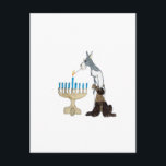 chanukah (Chanukka) Karte<br><div class="desc">chanukah (Chanukka) Karte Schnauzer s, der das menorah beleuchtet</div>