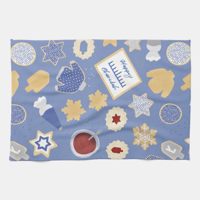 Chanukah Cookie Party Geschirrtuch (Horizontal)