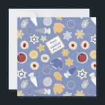 Chanukah Cookie Party Karte<br><div class="desc">Ich Liebe die Ferien und ich Liebe ein gutes Urlaubsmuster,  um uns in den Urlaub Geist! Dieses kekse Party inspiriertes Design wird Ihnen bestimmt Freude in Ihren Urlaub bringen</div>