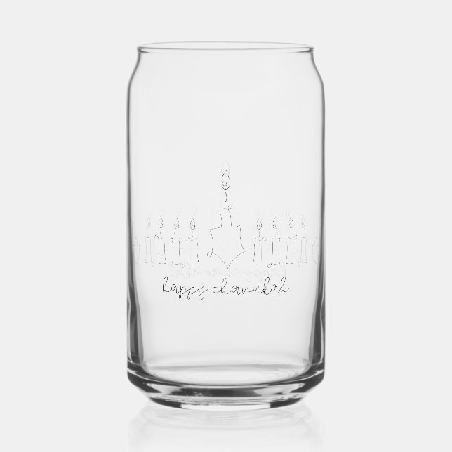 Chanukah Dosenglas (Vorderseite)