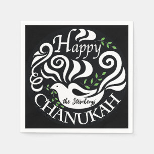 Chanukah Dove Serviette