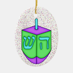 Chanukah Dreidel Keramikornament