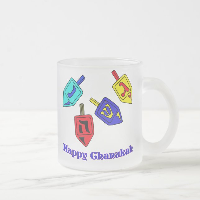 Chanukah Dreidels Mattglastasse (Rechts)