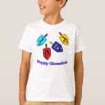Chanukah Dreidels T-Shirt<br><div class="desc">Ein glückliches Chanukah-Geschenk mit 4 dreiköpfigen hebräischen Briefen,  die ein großes Wunder darstellen.</div>