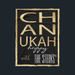 Chanukah Gold Fleece Blanket<br><div class="desc">Individualisieren Sie "Chanukah Gold" Fleece Blanket/SmallDesign Elemente können verschoben und vergrößert werden. Personalisieren Sie diese, indem Sie Text löschen, "glücklich, mit, The Steins'" und Ihre eigene Nachricht hinzufügen. Wählen Sie Ihren bevorzugten Schriftart Stil, Größe und Farbe. Die Hintergrundfarbe kann geändert werden. Design kann auch zu Deckengrößen, mittel und groß, hinzugefügt...</div>