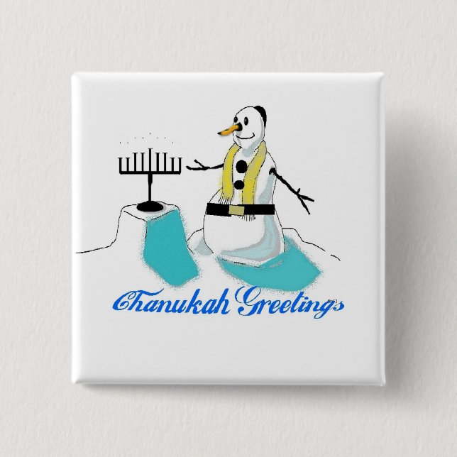 Chanukah Grüße Button (Vorderseite)