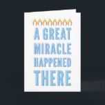 Chanukah Grußkarte Feiertagskarte<br><div class="desc">Eine wunderschöne, einfache, Retro-moderne Chanukah-Karte für jeden Empfänger mit anpassbarem Text im Inneren.</div>