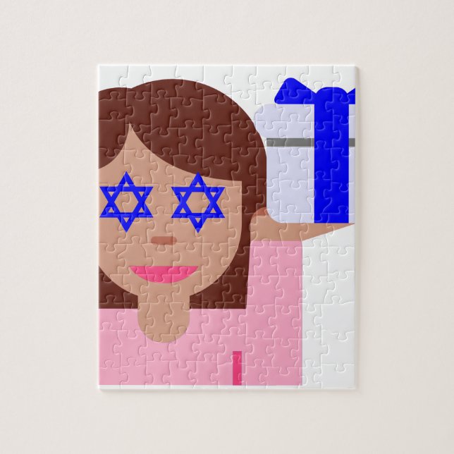 Chanukah Haar gedreht Emoji Puzzle (Vertikal)