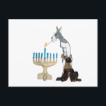 chanukah ( Hanukkah ) card<br><div class="desc">chanukah ( Hanukkah ) card schnauzer s lighting the menorah</div>