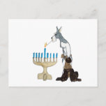chanukah ( Hanukkah ) card Feiertagspostkarte<br><div class="desc">chanukah ( Hanukkah ) card schnauzer s lighting the menorah</div>