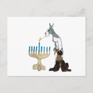 chanukah ( Hanukkah ) card Feiertagspostkarte