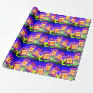 Chanukah-Häuser Geschenkpapier