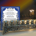 Chanukah Hebrew Candle Light Blessing Hanukkah Fotodruck<br><div class="desc">Behalt eine Karte mit den Segings,  um die Chanukah-Kerzen in der Nähe zu beleuchten. Eine schöne Ergänzung zur Chanukah Tischdekoration. Sie können es einem Foto eines transparenten Tabellensignierhalters hinzufügen.</div>