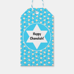 Chanukah Jelly Doughnut Jewish Stars Schneeflocken Geschenkanhänger
