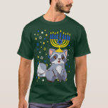 Chanukah Jewish Menorah Raccoon Funny Hanukkah T-Shirt<br><div class="desc">Chanukah jüdische Menorah Raccoon Funny Hanukkah.</div>