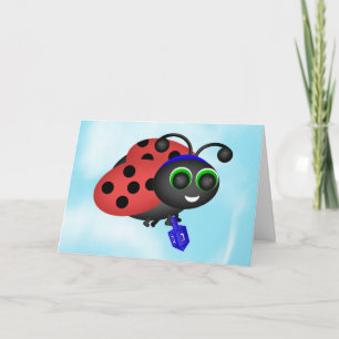 Chanukah Ladybug Feiertagskarte