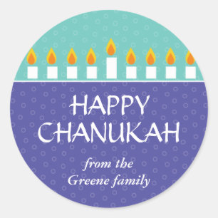 Chanukah Menorah Aufkleber