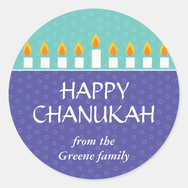 Chanukah Menorah Sticker (Vorderseite)
