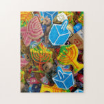 Chanukah Menorahs, Dreidels, Gelt Puzzle<br><div class="desc">"Jewish Ausdrücke, " offers a shopping experience as you will not find anywhere else. Welcome to our store. Tell your friends about us and send them our link: http://www.zazzle.com/YehudisL?rf=238549869542096443*</div>