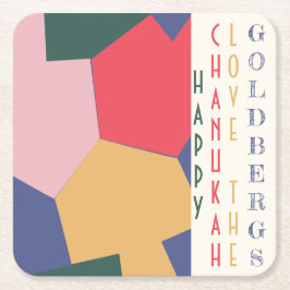 Chanukah Minamalist Dreidels Rechteckiger Pappuntersetzer