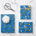 Chanukah Mixed Set of Dark Blue Patterns Geschenkpapier Set<br><div class="desc">Manchmal haben Sie nur ein paar Artikel für Chanukah zu packen, und Sie will nicht, eine große Rolle von Chanukah Packpapier zu kaufen, die wird in Ihrem Schrank für Jahre bleiben. Diese Auswahl von drei Chanukah Packpapier Blätter ist perfekt für die Verpackung ein paar Geschenke. Drei separate Blätter Packpapier für...</div>