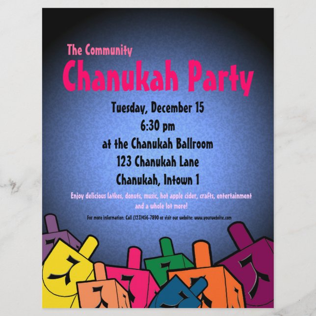 Chanukah Party Flyer (Vorne)