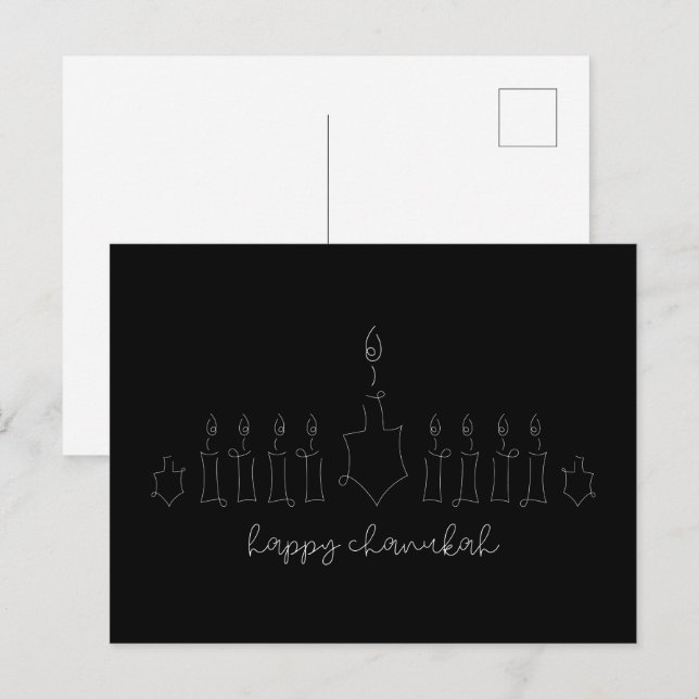 Chanukah Postcard Postkarte (Vorne/Hinten)