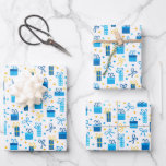 Chanukah präsentiert Geschenke w/Bows Blue White G Geschenkpapier Set<br><div class="desc">Manchmal haben Sie nur ein paar Artikel für Chanukah zu packen, und Sie will nicht, eine große Rolle von Chanukah Packpapier zu kaufen, die wird in Ihrem Schrank für Jahre bleiben. Diese Auswahl von drei Chanukah Packpapier Blätter ist perfekt für die Verpackung ein paar Geschenke. Drei separate Blätter Packpapier für...</div>