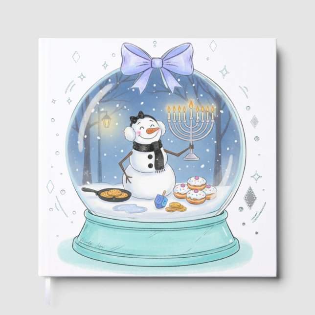 Chanukah Snow Globe Gästebuch (Vorderseite)