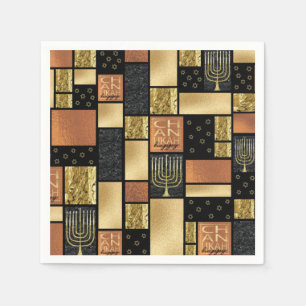 Chanukah Sparkley Tiles Serviette