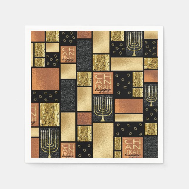 Chanukah Sparkley Tiles Serviette (Vorderseite)