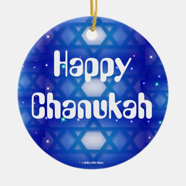 CHANUKAH SPECIALTY ORNAMENTS - JUDAIC GIFTS STORE KERAMIKORNAMENT (Vorne)