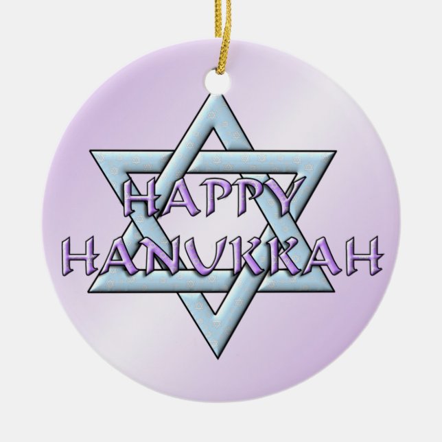 Chanukah Star von David Keramik Ornament (Vorne)