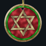 Chanukah Star von David Keramik Ornament<br><div class="desc">Denken Sie an Themen! Spielen Sie mit Hintergrundfarben, fügen Sie Text hinzu oder löschen, und (für ein bisschen eine zusätzliche Gebühr hier bereits hinzugefügt, aber kann gelöscht werden) passen Sie den Rücken mit Bildern, Farbe, Ihr Logo / Geschäftsinfos, etc.! Diese sind auch ideal für Geschenke oder als Finishing-Touch des Unterrichts...</div>