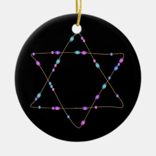 Chanukah Star von David Keramik Ornament