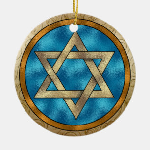 Chanukah Star von David Keramikornament