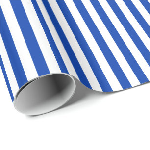 Chanukka Blau-Weiß Vertikal gestreift Geschenkpapier